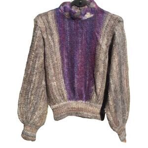 Purple and Gray Women's Sweater